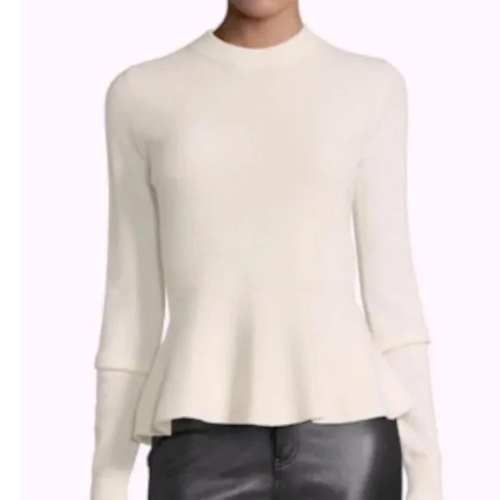 Veronica Beard Raleigh Cashmere Peplum Sweater - Cashmere